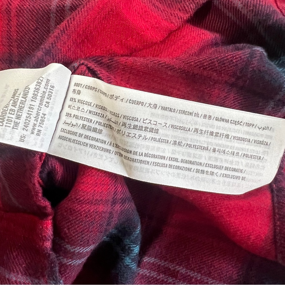 Abercrombie Kids Flannel Button Up Shirt, Sz 5/6 - Picture 7 of 7